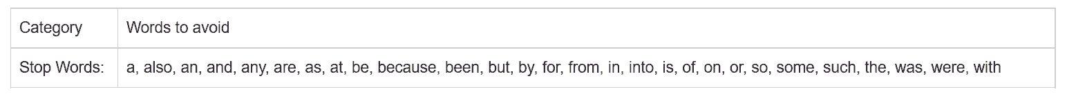 amazon stop words amazon stop words