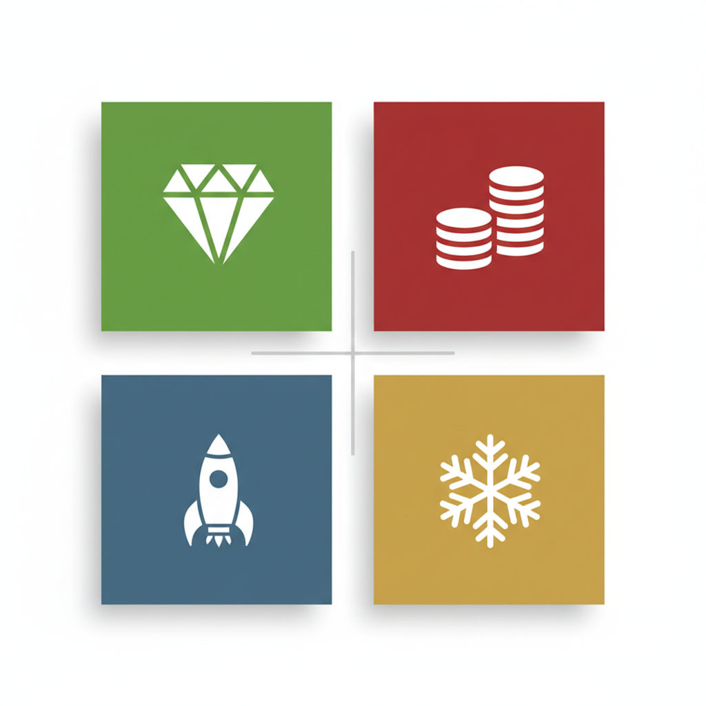 Four-panel grid showing different Amazon PPC edge case scenarios represented by icons - luxury products, wholesale, product launches, and seasonal items